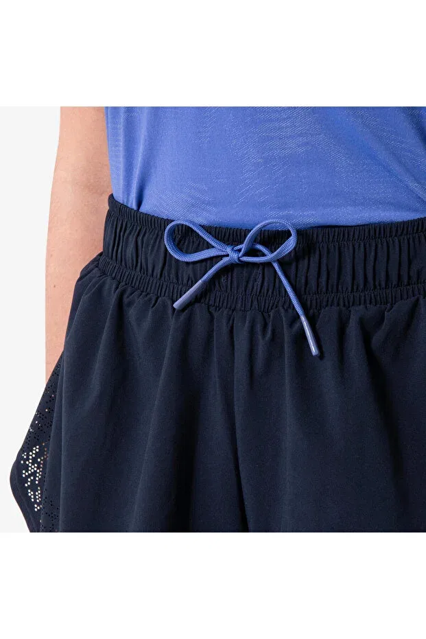 Детские шорты для бега с принтом Decathlon, Black / Purple — фото 4