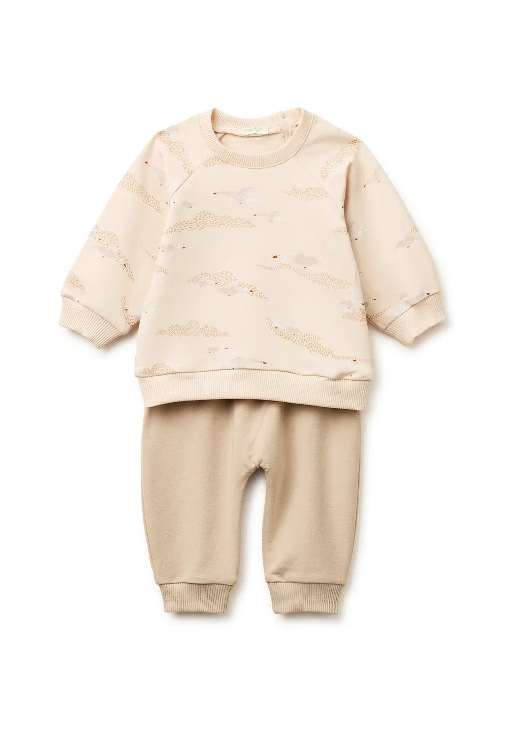 Комплект из эластичной толстовки и спортивных штанов (унисекс) United Colors Of Benetton, Beige