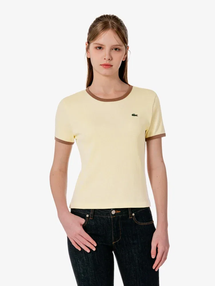 Футболка LACOSTE с круглым вырезом, Ivory