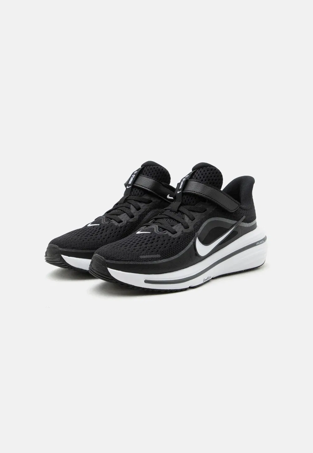 Кроссовки Air Winflo 12 унисекс для бега по улицам Nike Performance, Black/White/Dark Smoke Grey — фото 2