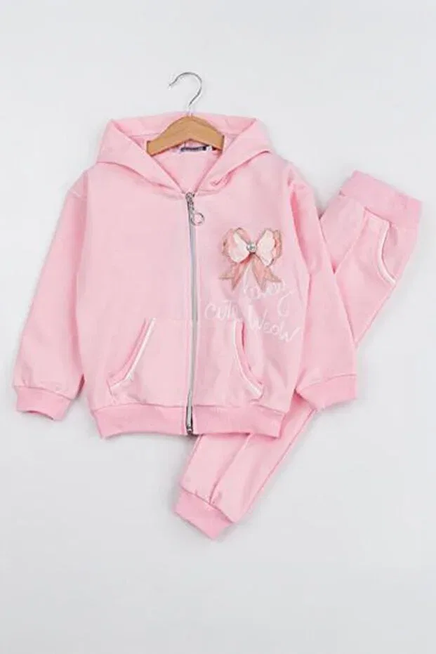 Детский спортивный костюм для девочек с принтом Minigimin Cicileri, Pink — фото 2