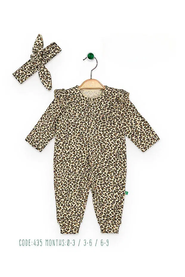 Детский комбинезон для девочек с принтом Leopard Begisa, Multicolor