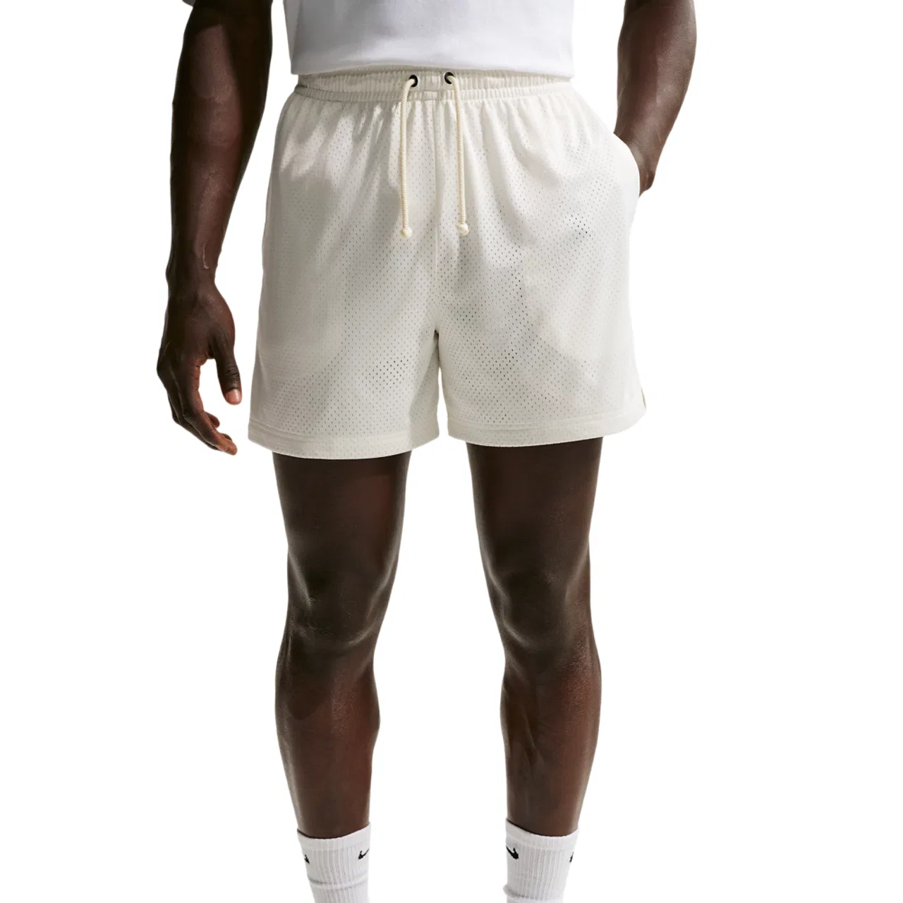 Мужские шорты из сетки с технологией Dri-FIT, Nike, Sail/Black/Pale Ivory