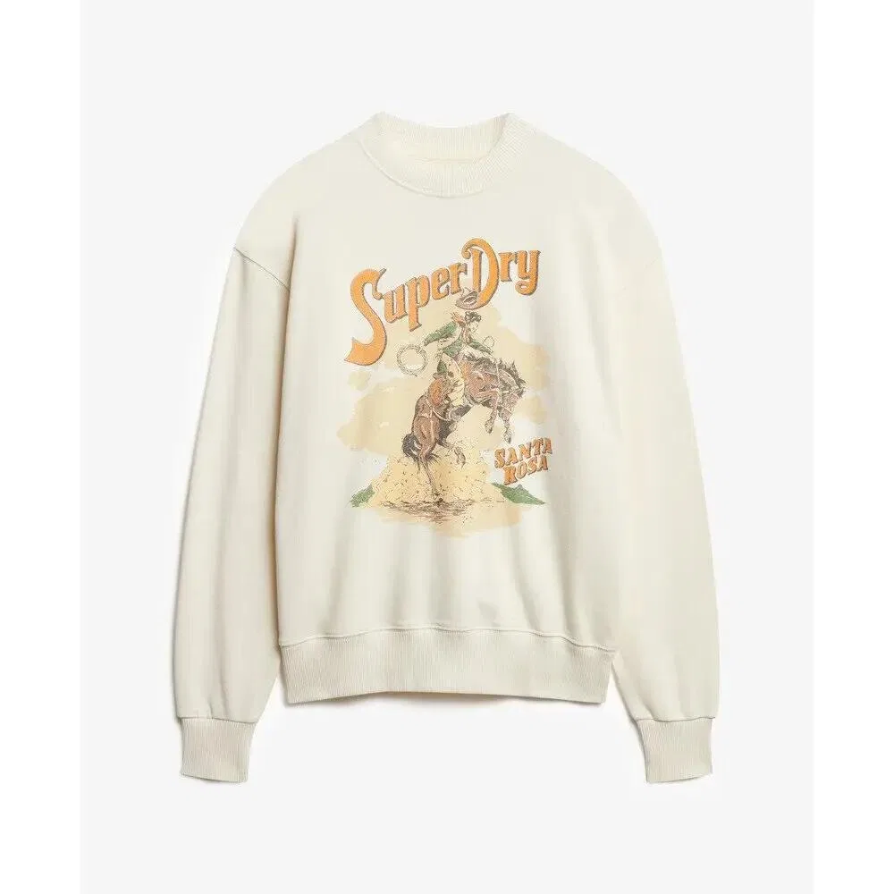 Женский свободный свитшот с принтом Souvenir Superdry, Beige / Cremefarben