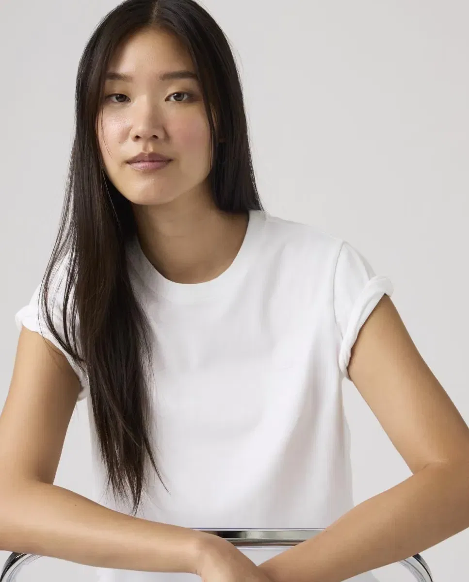 Женская футболка с круглым вырезом Levi's, Blanco — фото 3