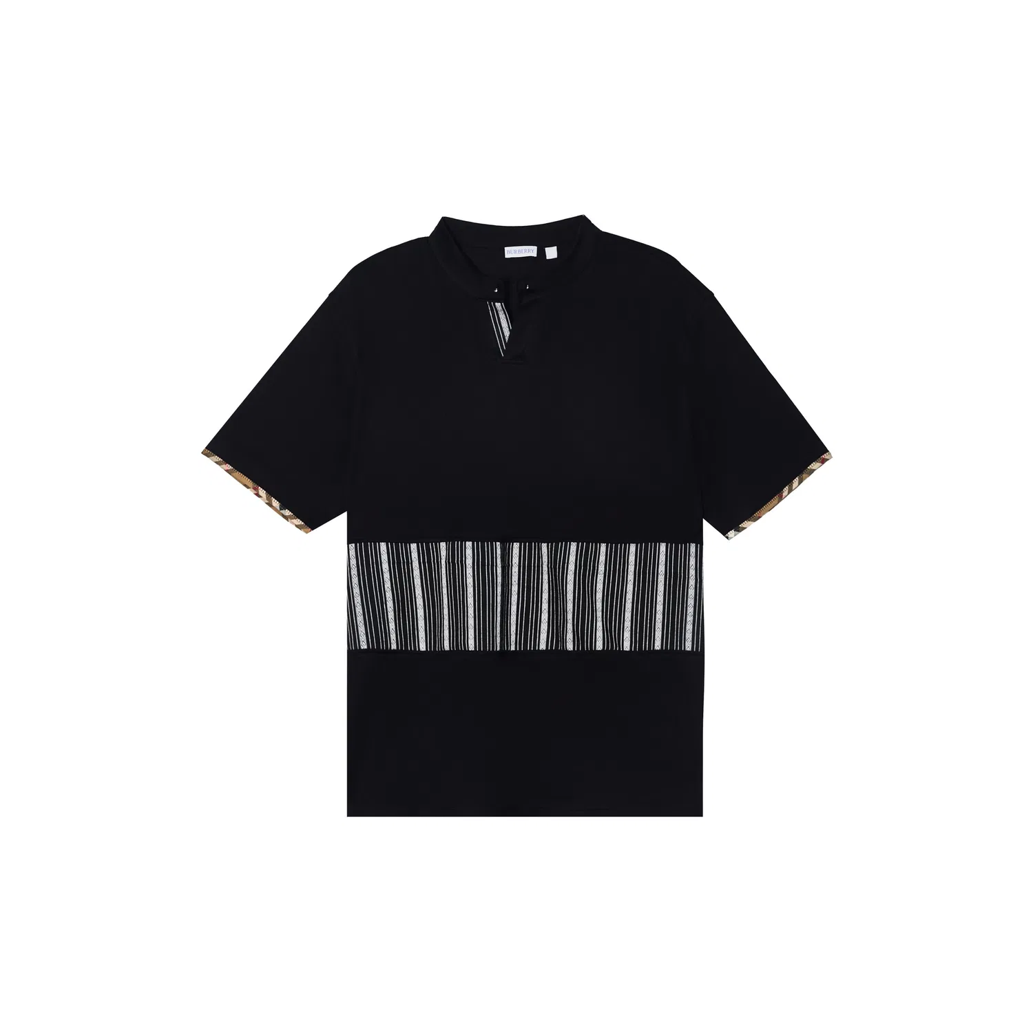 Мужская футболка с круглым вырезом и принтом Burberry, Jet Diamond Pattern-Black