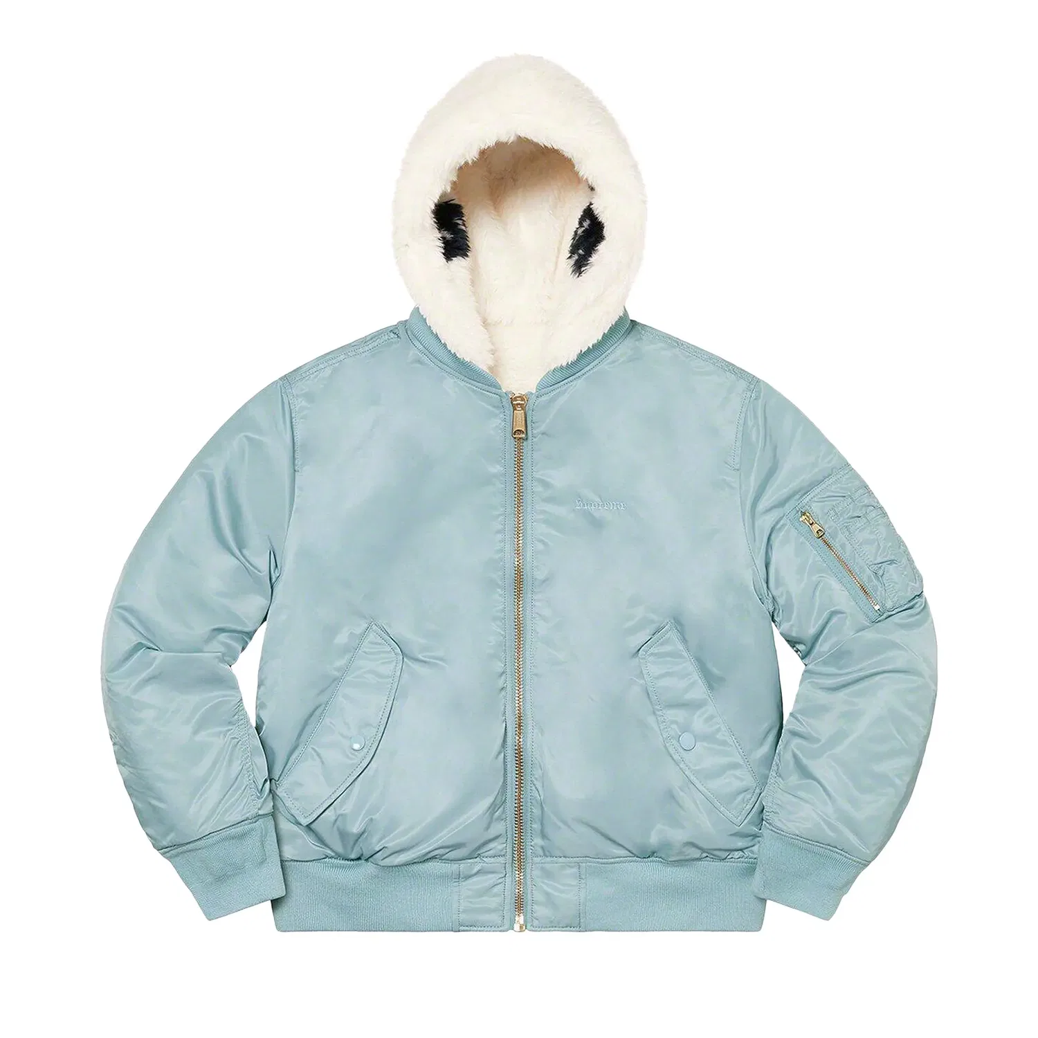 Куртка Supreme Faux Fur Reversible MA-1, синий