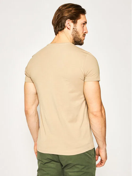 Футболка slim fit Strech Tommy Hilfiger, коричневый — фото 3