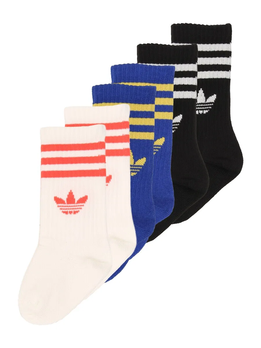 Носки ADIDAS ORIGINALS темно-синего и шерстяного белого цвета