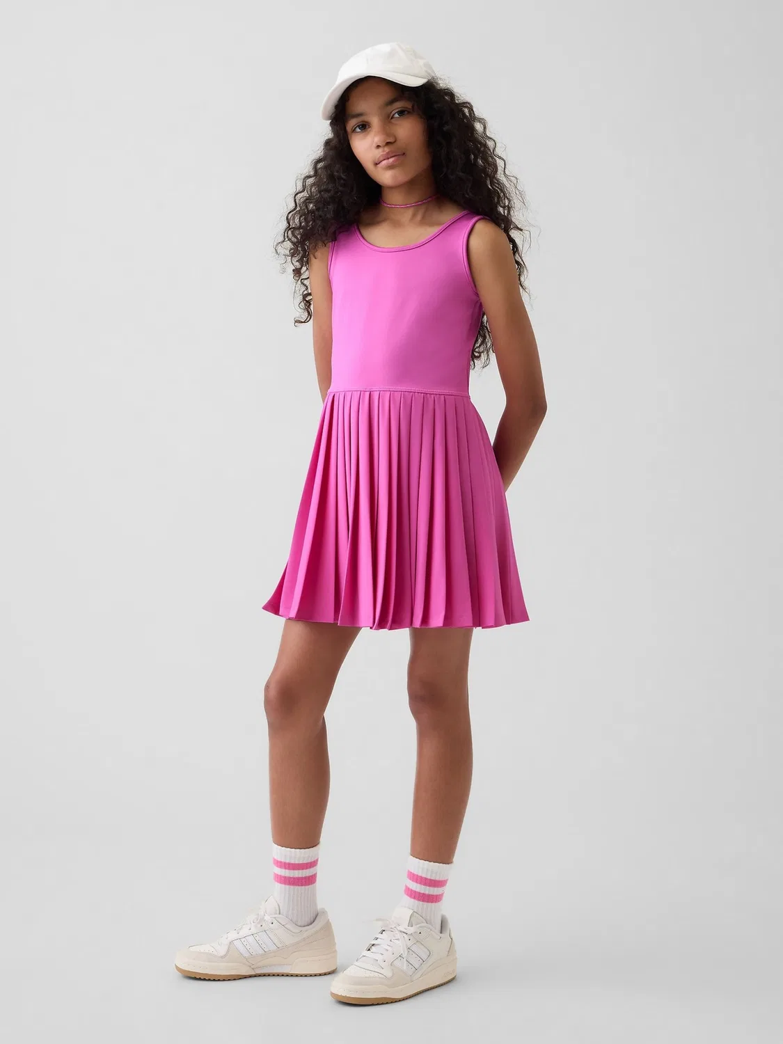 Платье теннисное Gap Pink Pleated, розовый
