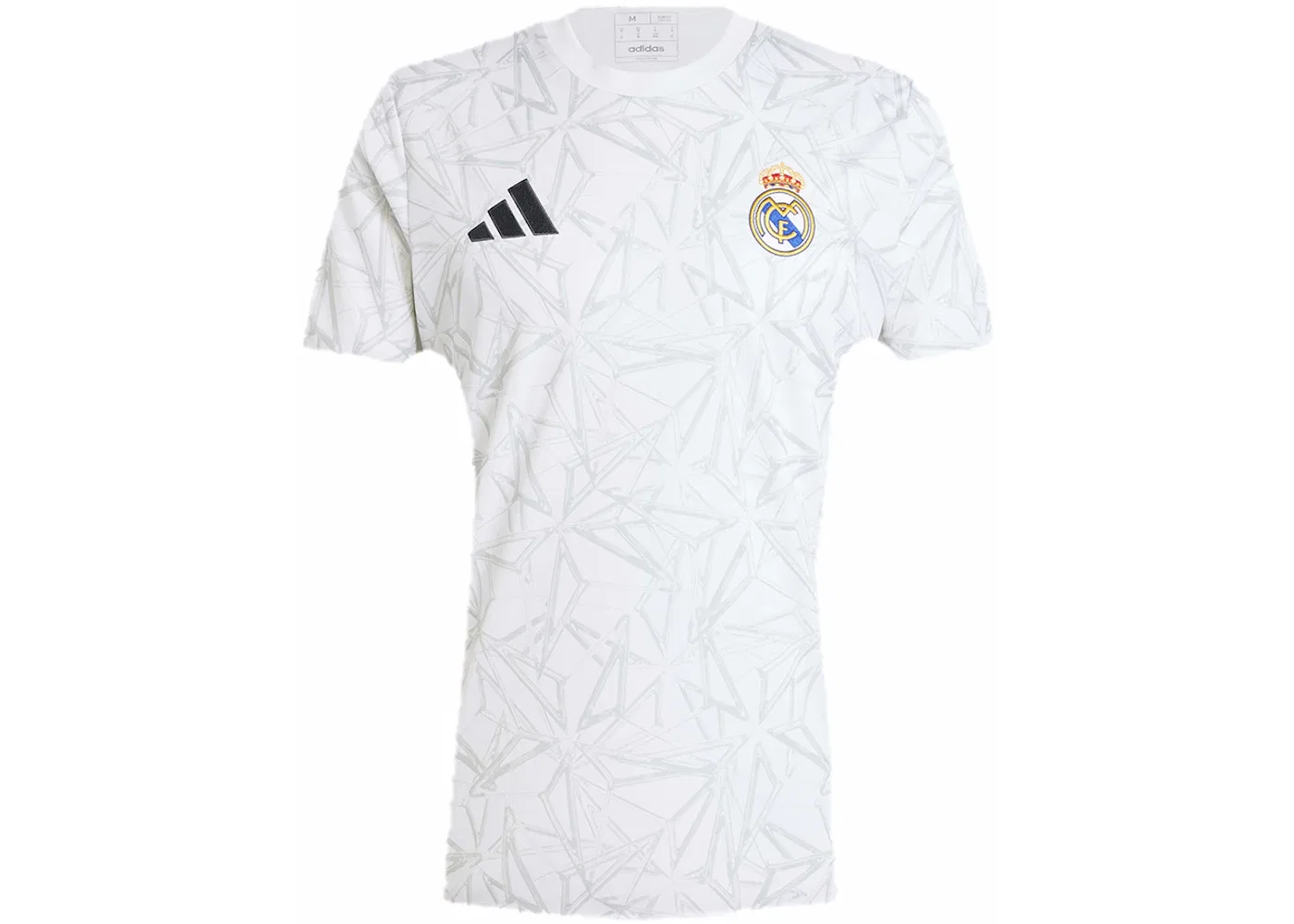Мужская футболка для предматчевой разминки с длинным рукавом Jersey Adidas, White Clear Grey