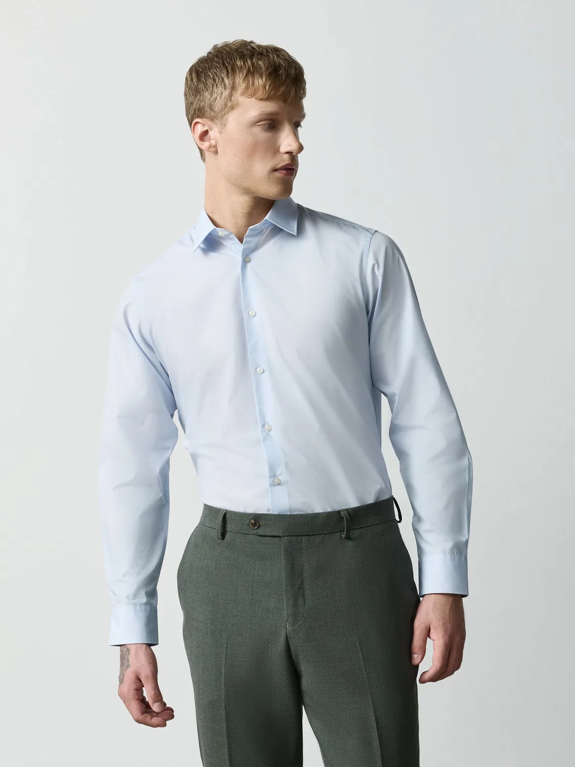 Next Разноцветные оксфордские рубашки Smart Slim Fit с одной манжетой, 3 пары простых в уходе — фото 2
