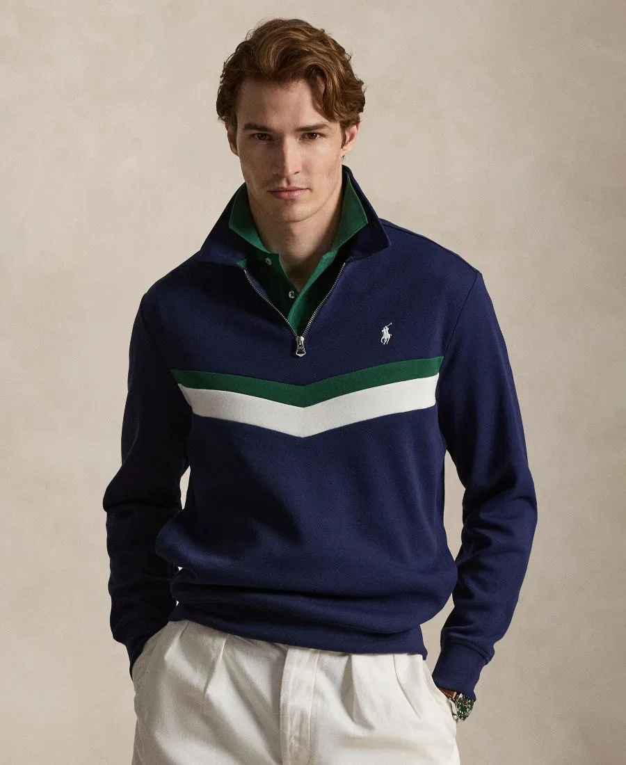 Свитшот с четверть-застежкой Polo Ralph Lauren, Newpot Navy