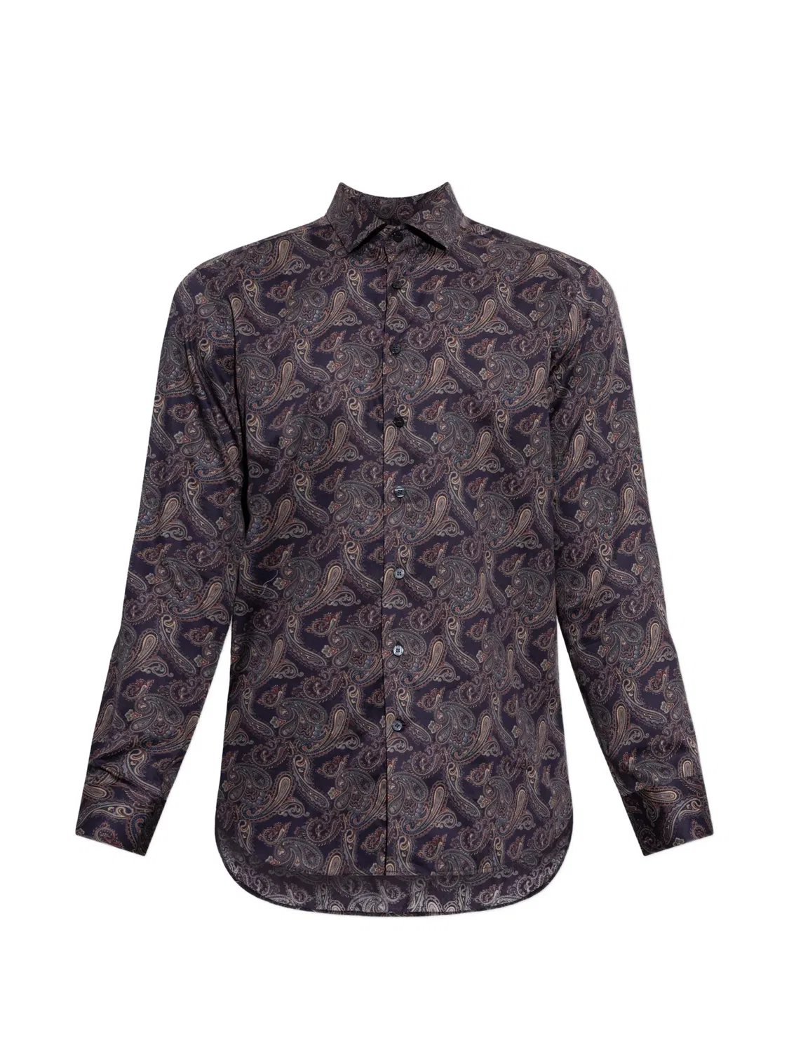 Рубашка с узором пейсли фиолетовая ETRO, фиолетовый