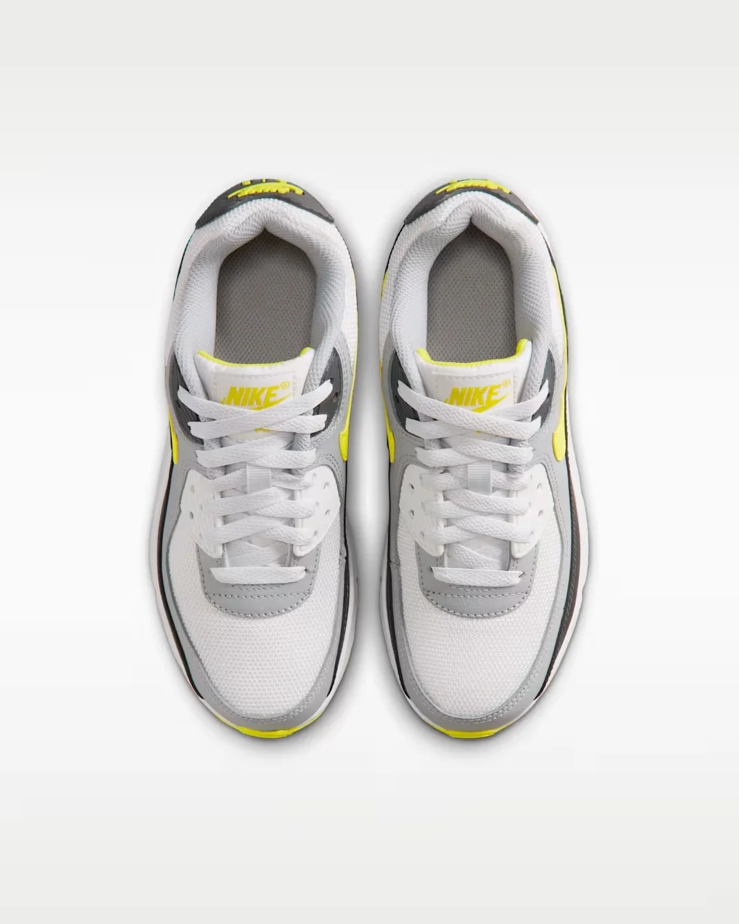 Кроссовки подростковые Nike Air Max 90, белый/серый — фото 3