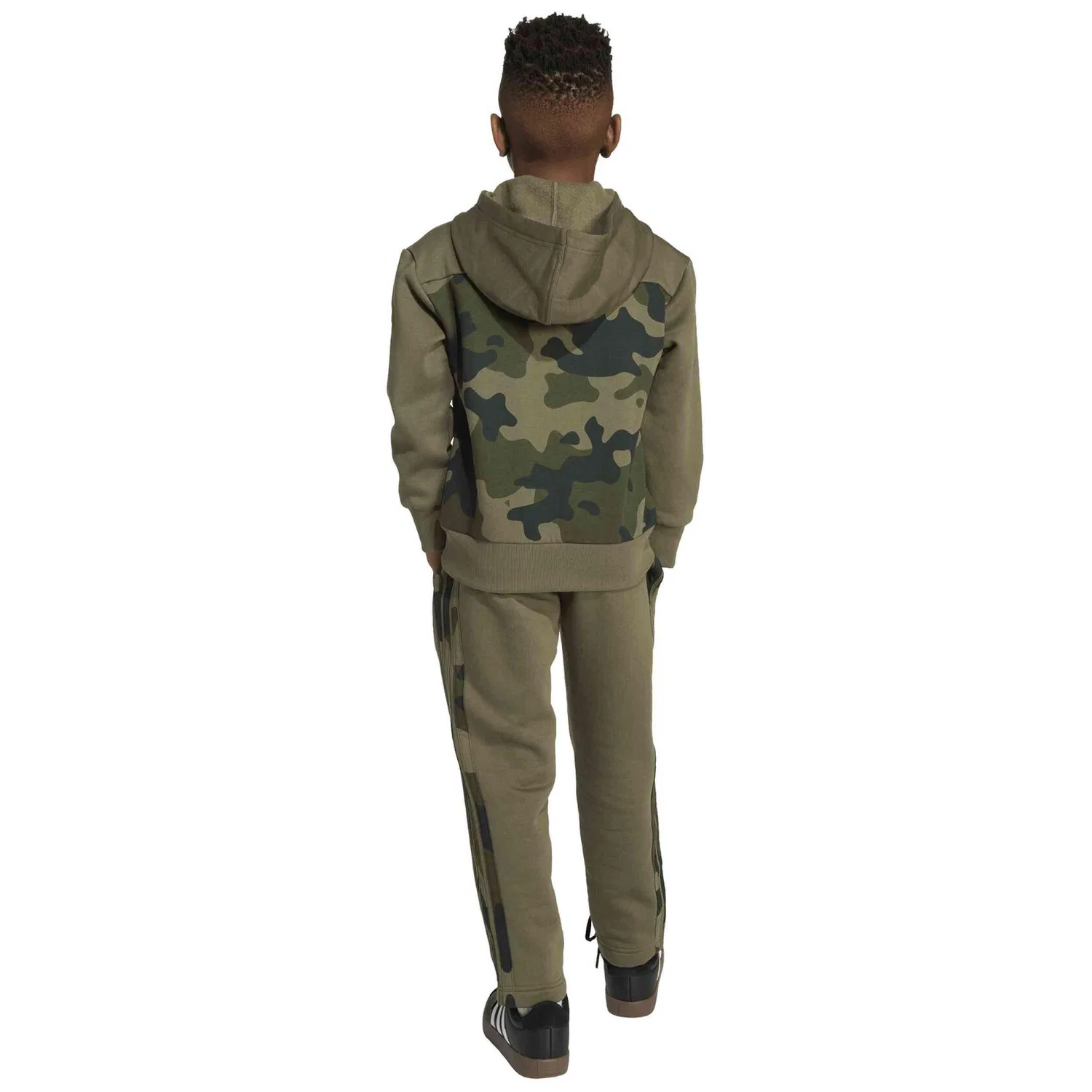 Детский спортивный костюм с камуфляжным принтом LK CAMO FL SET Adidas, Olivgrun — фото 2