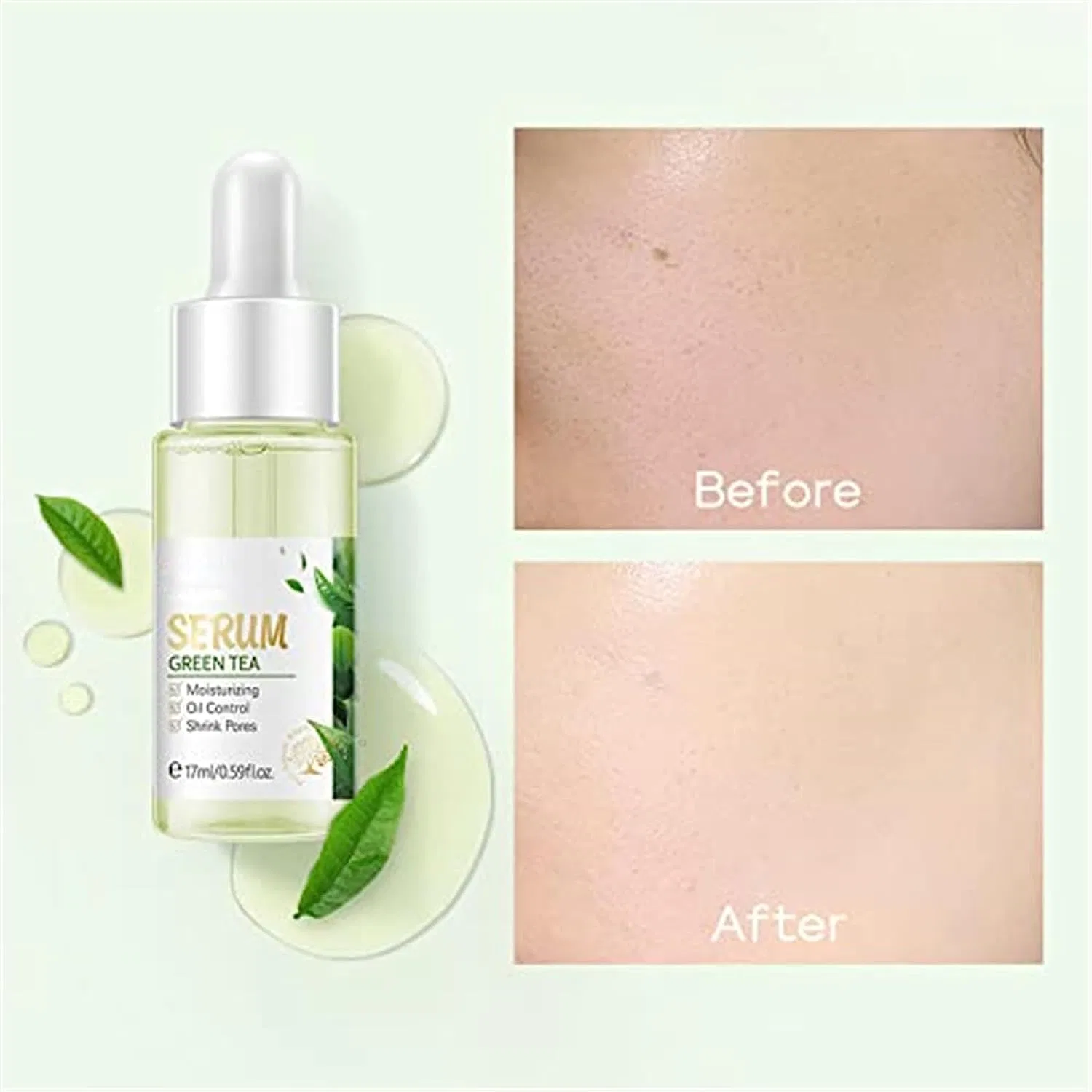 Сыворотка для лица Green Tea Pore Control, Qklovni, набор 2 шт, 17 мл — фото 3