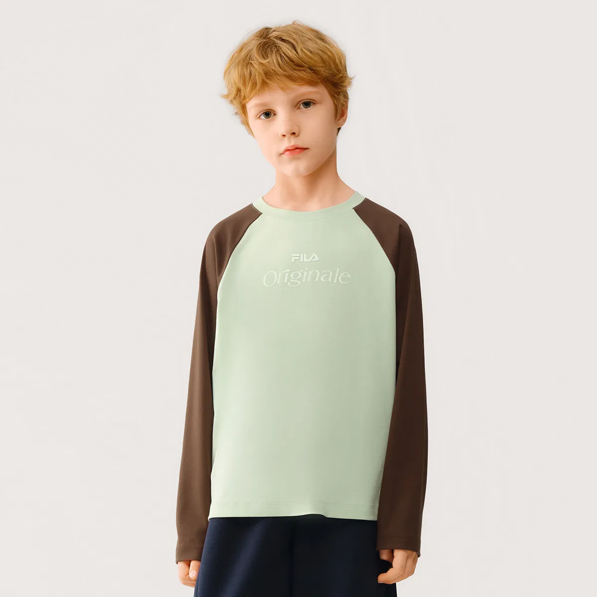 Футболка с круглым вырезом тонкая стрейч, FILA KIDS, Light Verdant Green — фото 4