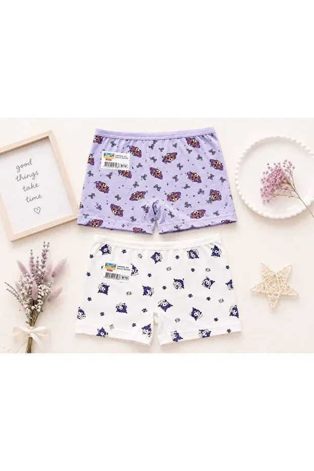 Детские боксеры для мальчиков хлопковые 2-шт Kids, White And Purple — фото 3