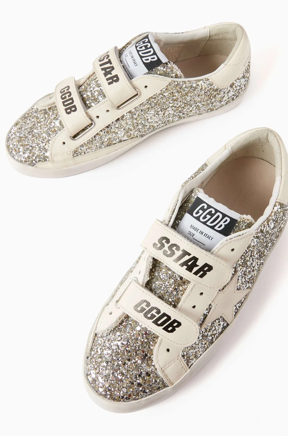 Кроссовки с блестками Old School Sneakers GOLDEN GOOSE — фото 4