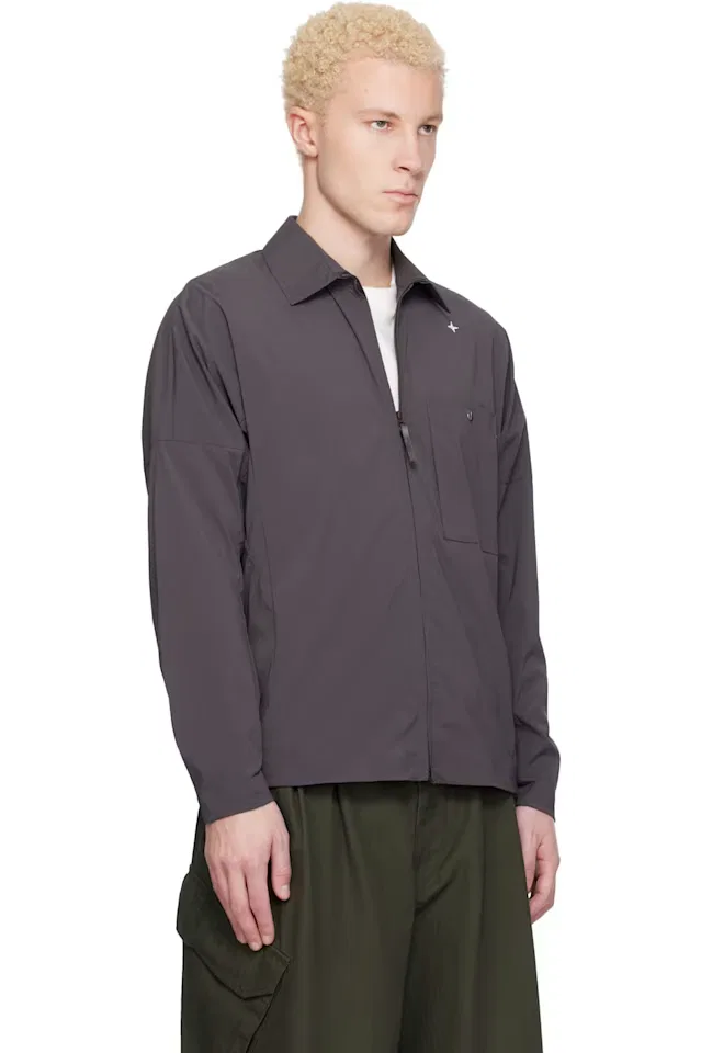 Серая куртка Stellina из перерабанного эластичного нейлона Stone Island — фото 2