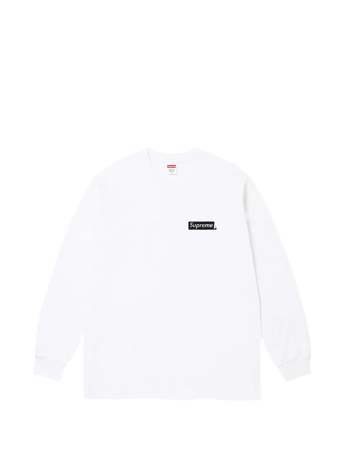Supreme Лонгслив с принтом логотипа белый