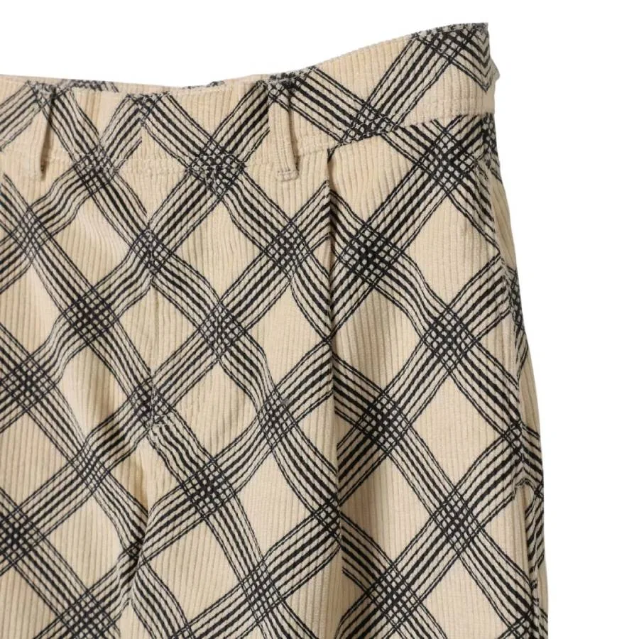 Брюки мальчика из хлопкового вельвета с принтом Kids Carven Check Burberry, Black Pattern — фото 3