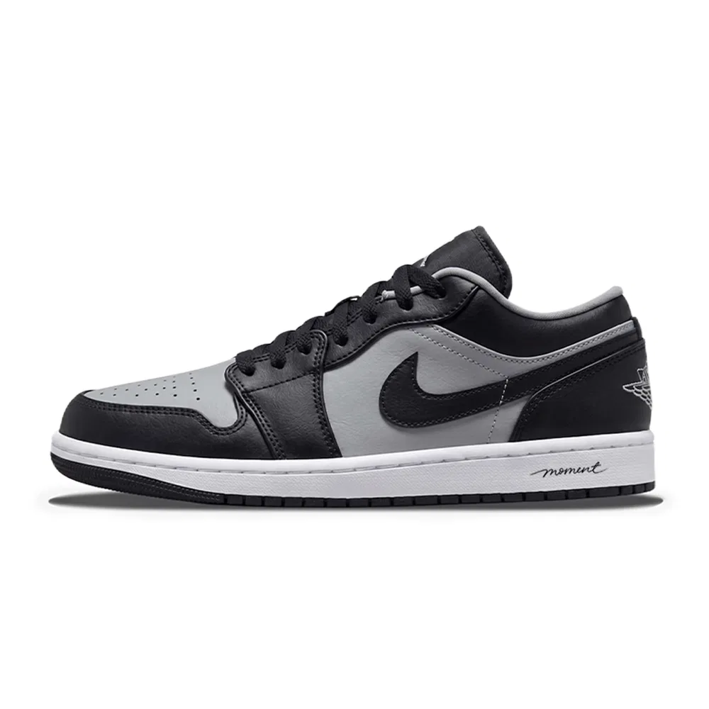 Кроссовки для девочек и мальчиков низкие Air Jordan 1 Shadow Jordan, Black Gray