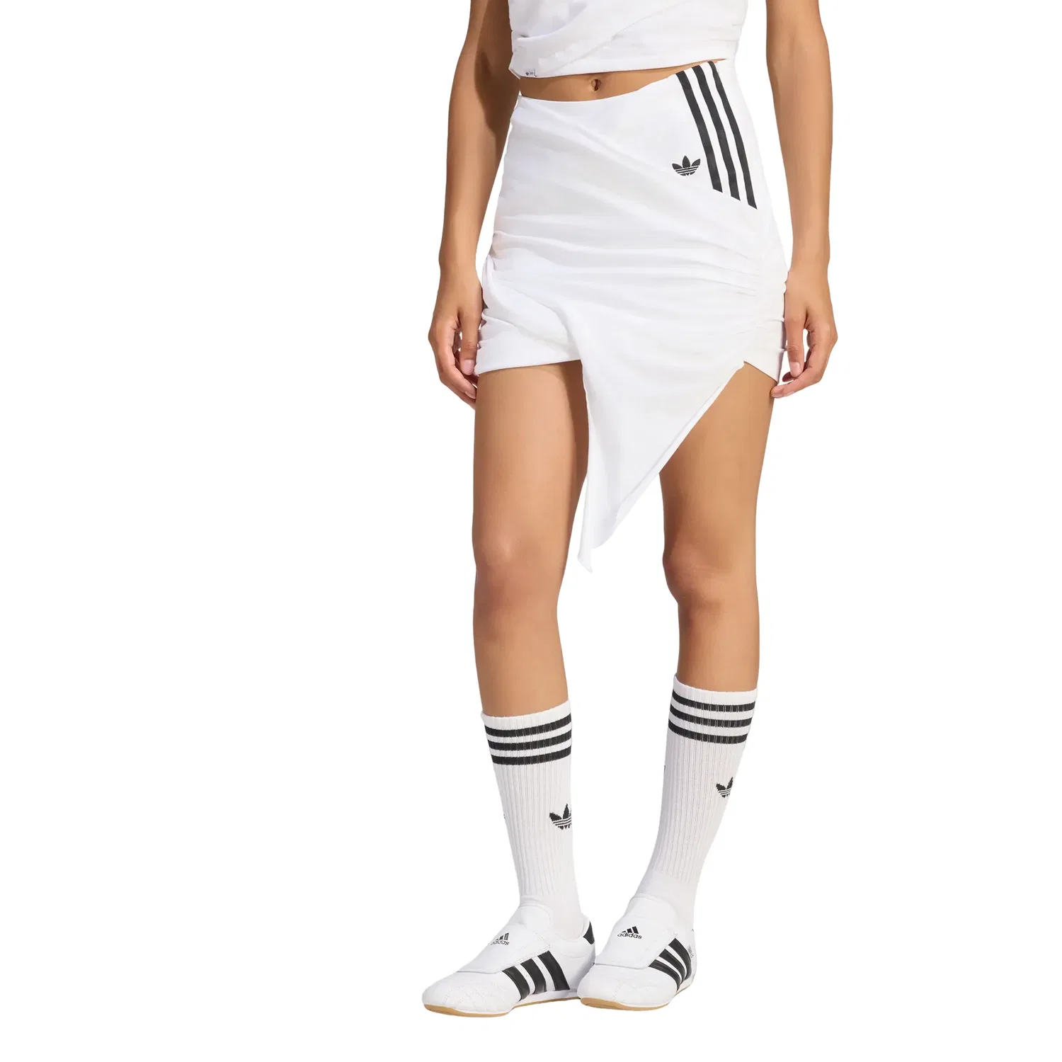 Женская юбка Jennie Wrap-Around Skirt Asia Sizing 'White' adidas, белый — фото 2