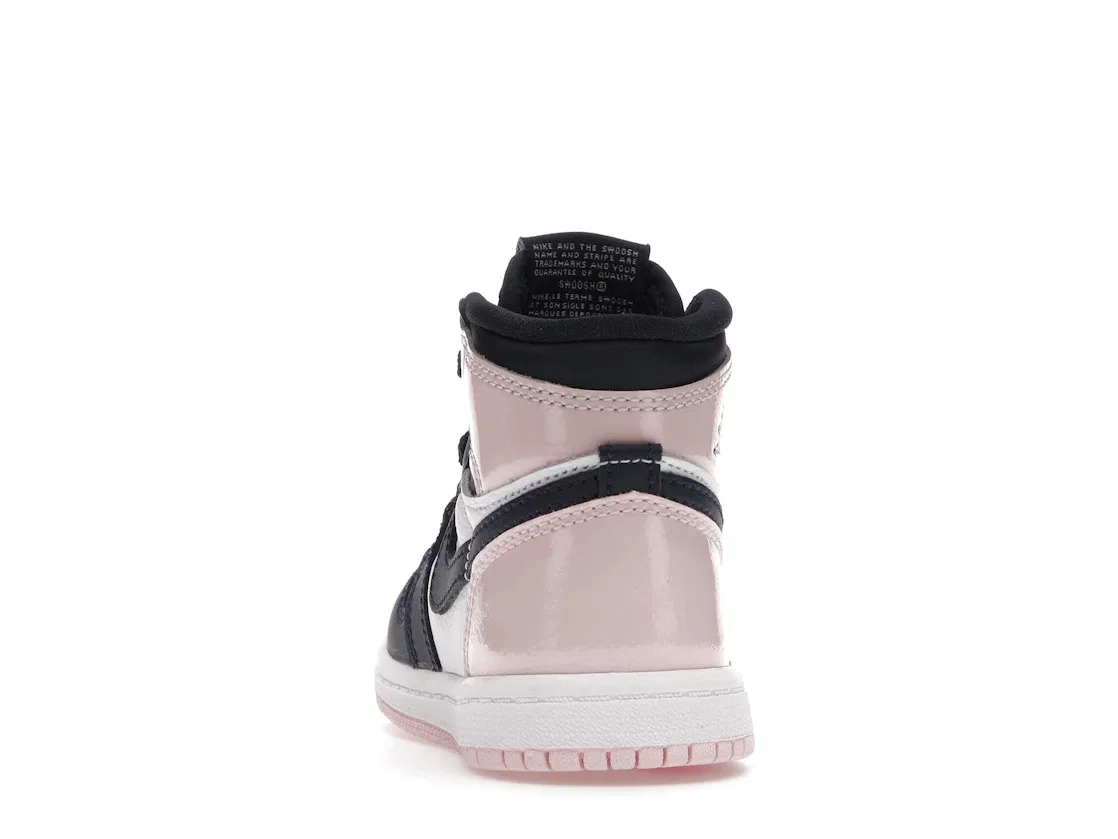 Детские кроссовки с высоким берцем Jordan 1 Retro High OG Atmosphere Jordan, Atmosphere/Obsidian-Laser Pink-White — фото 4