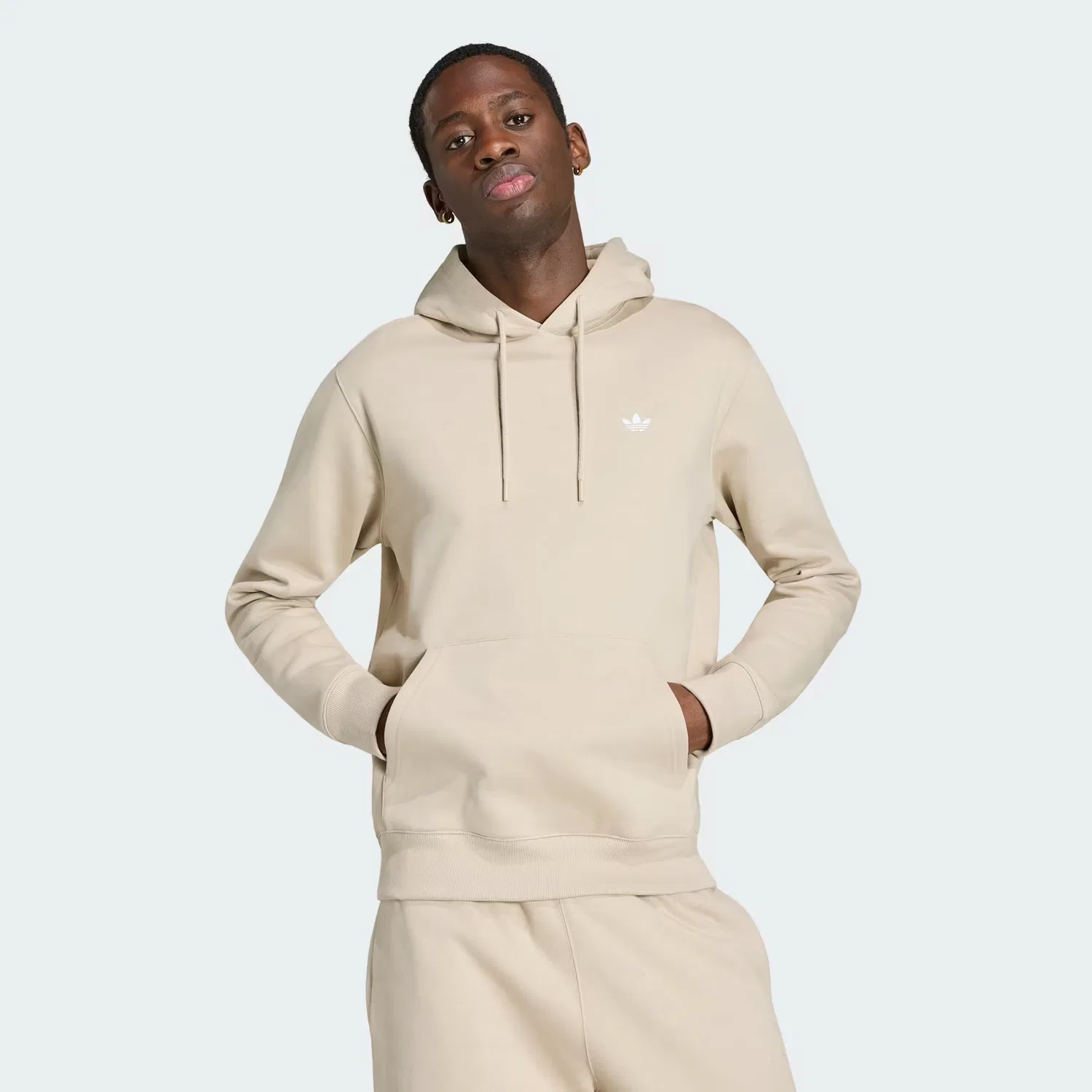 Мужское худи с регулируемым капюшоном Trefoil Essentials Adidas Originals, хаки