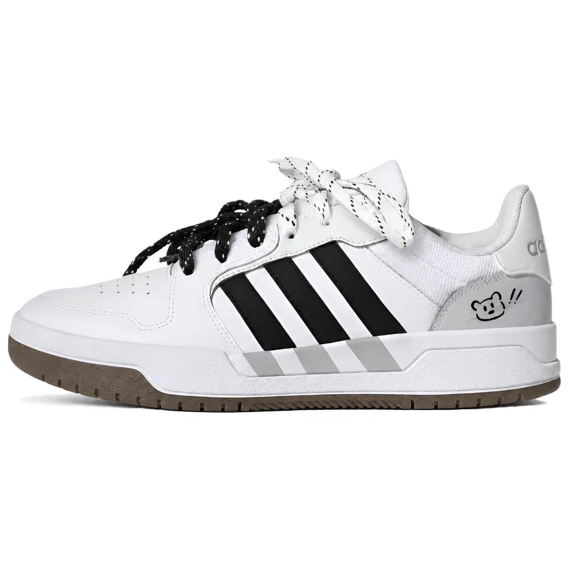 Детские скейтборд-кроссовки с принтом медвежонка ENTRAP Skateboard Shoes Adidas, White