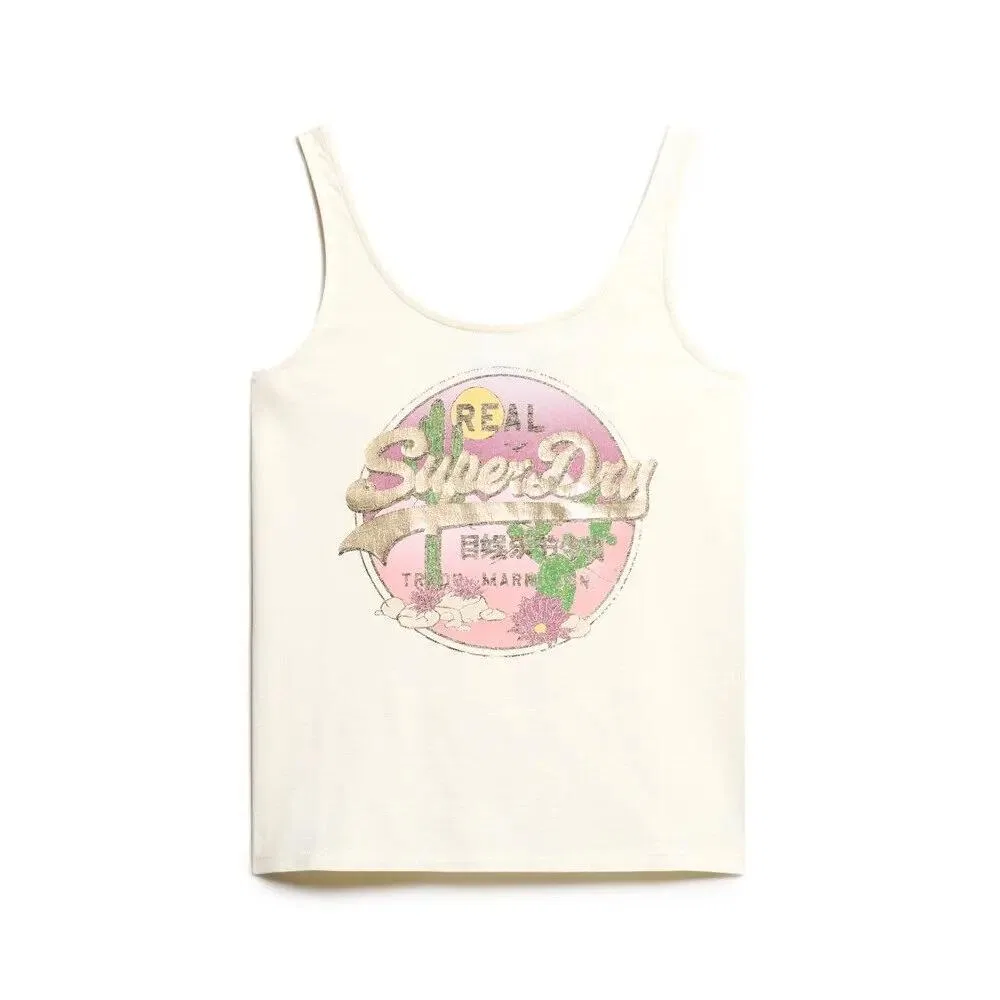 Женский топ без рукавов Narrative Superdry, Cotton White