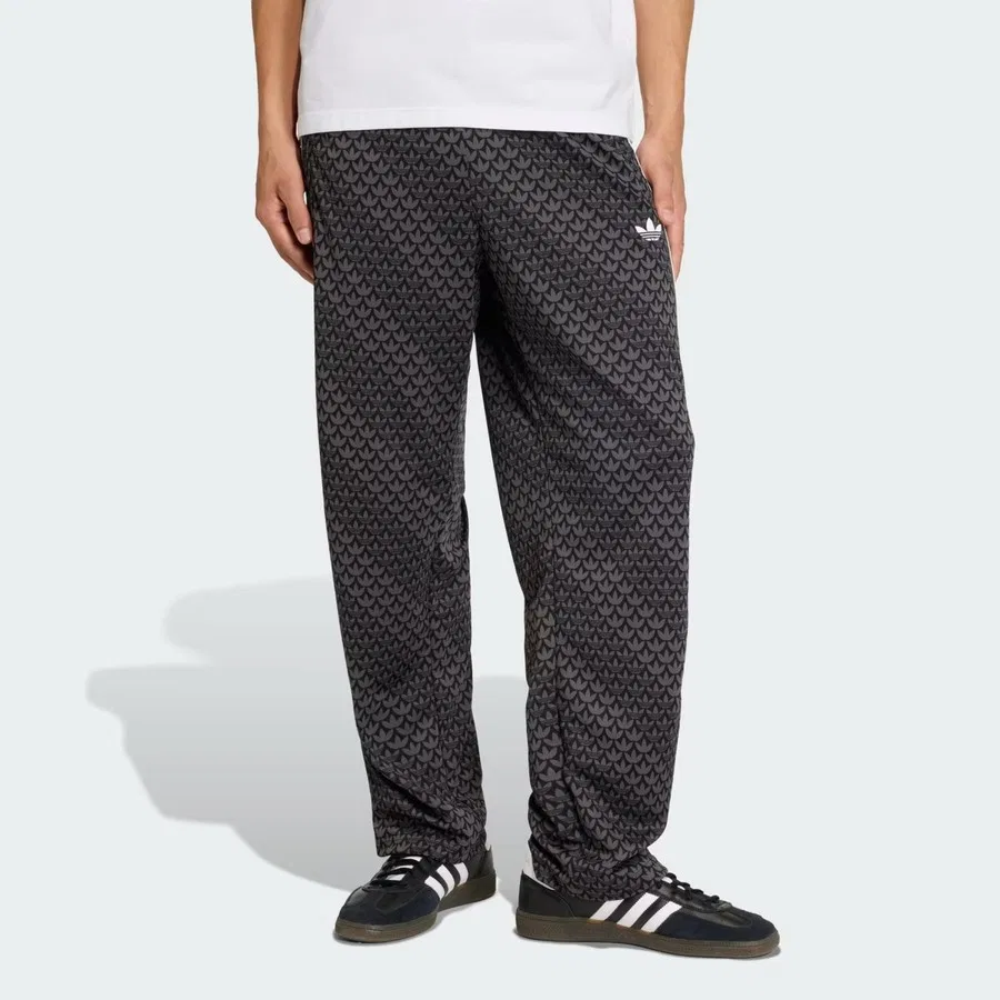 Спортивные штаны свободного кроя с принтом Monogram adidas, Серый
