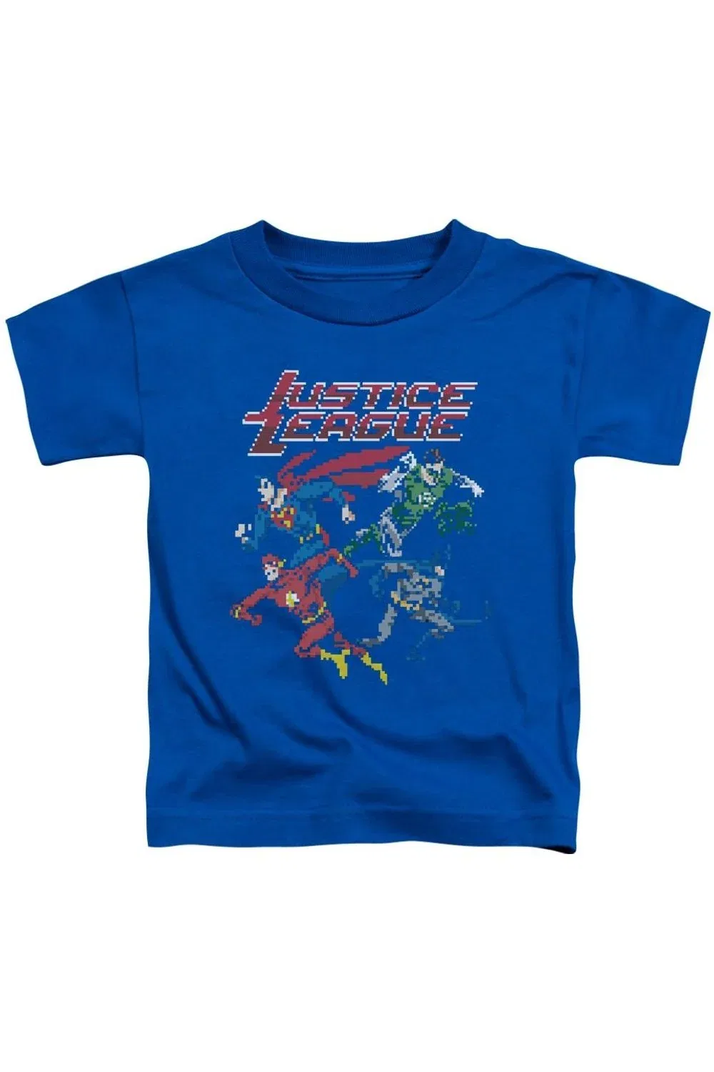 Детская футболка с принтом Justice League of America Pixel League Gildan, Royal Blue