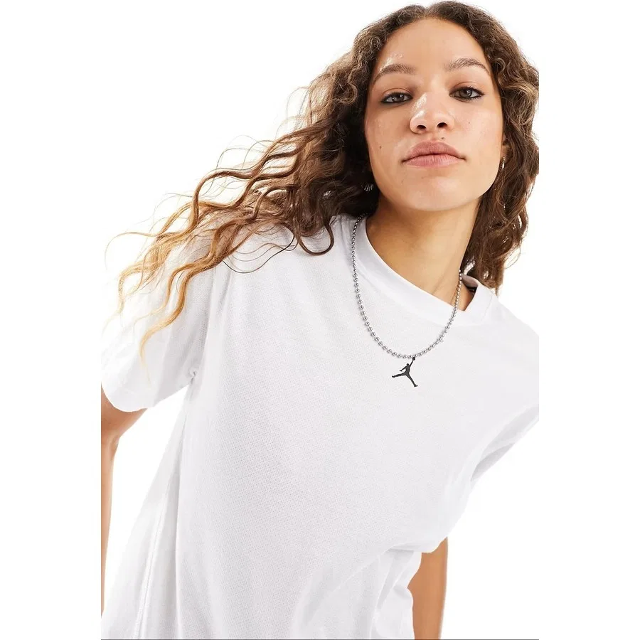 Женский топ-футболка свободного кроя Jordan Diamond Jumpan Nike, Белый