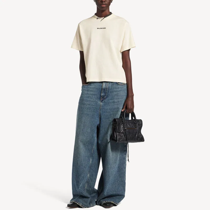 Женская футболка с облегающим кроем SS26 Balenciaga, White — фото 3