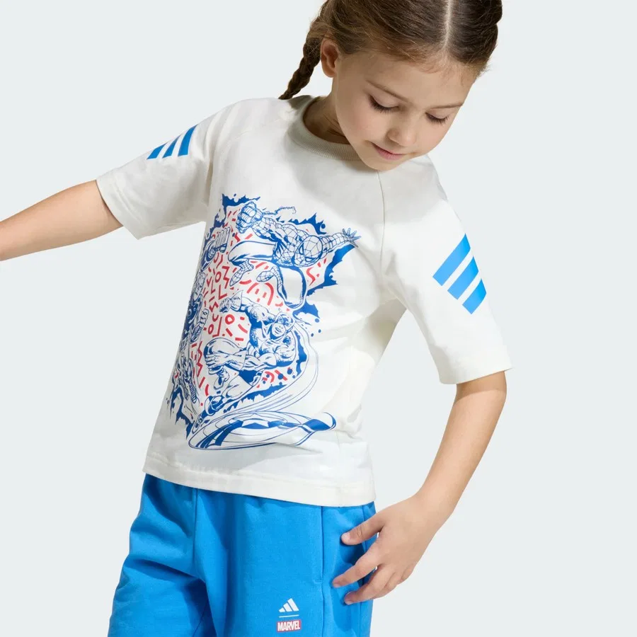 Комплект футболок с принтом Marvel Avengers adidas, Бело-разноцветный — фото 4