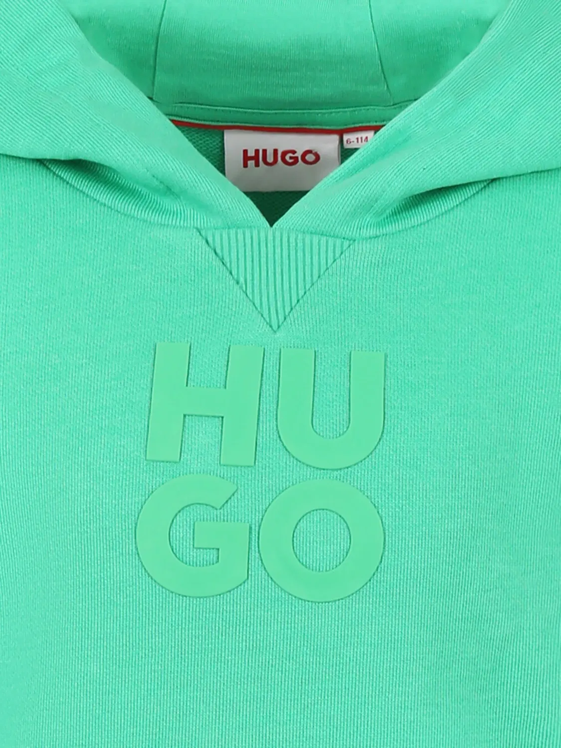 Худи с аппликацией логотипа HUGO, зеленый — фото 2