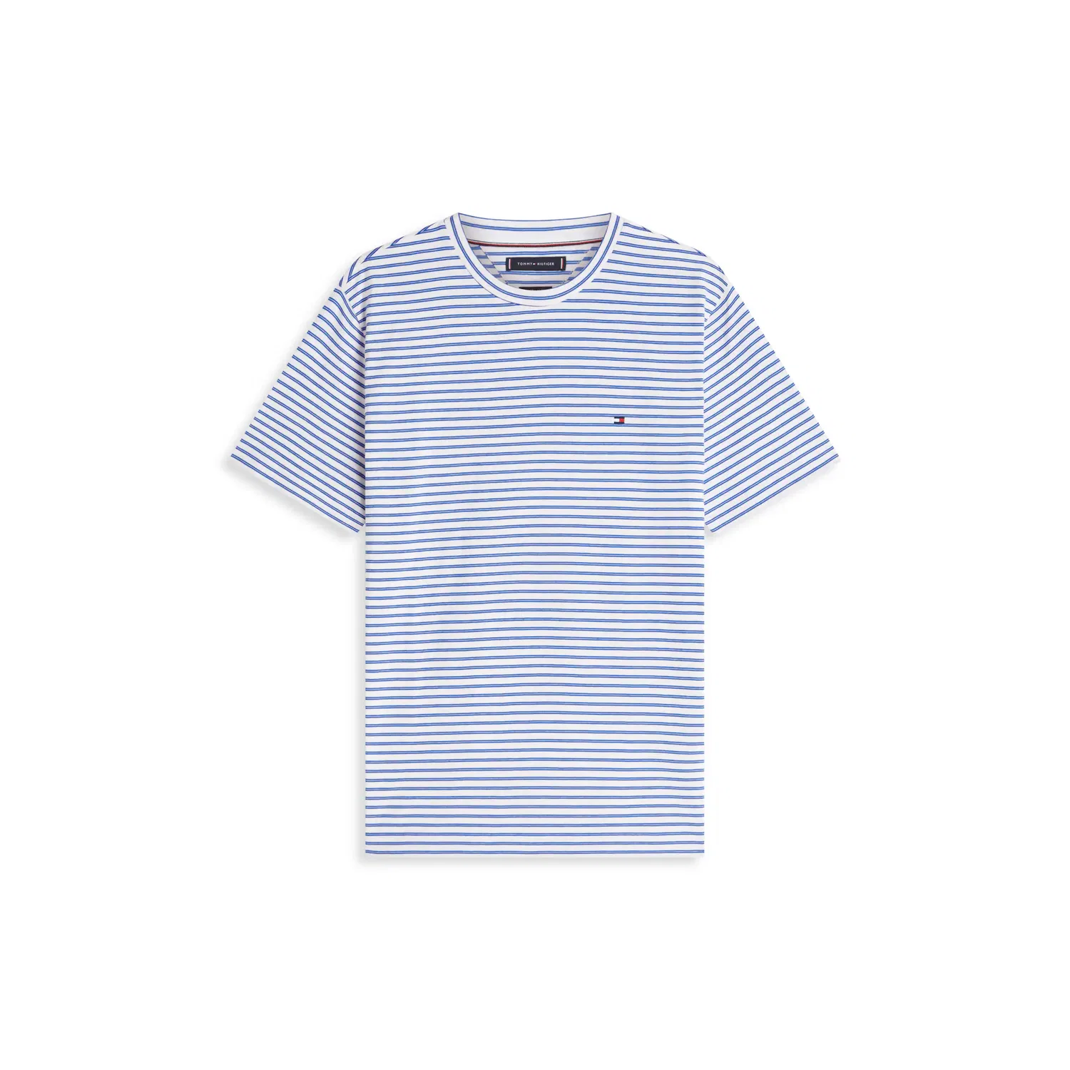 Мужская футболка в полоску Tommy Hilfiger, White/Regal Blue Stripe — фото 4