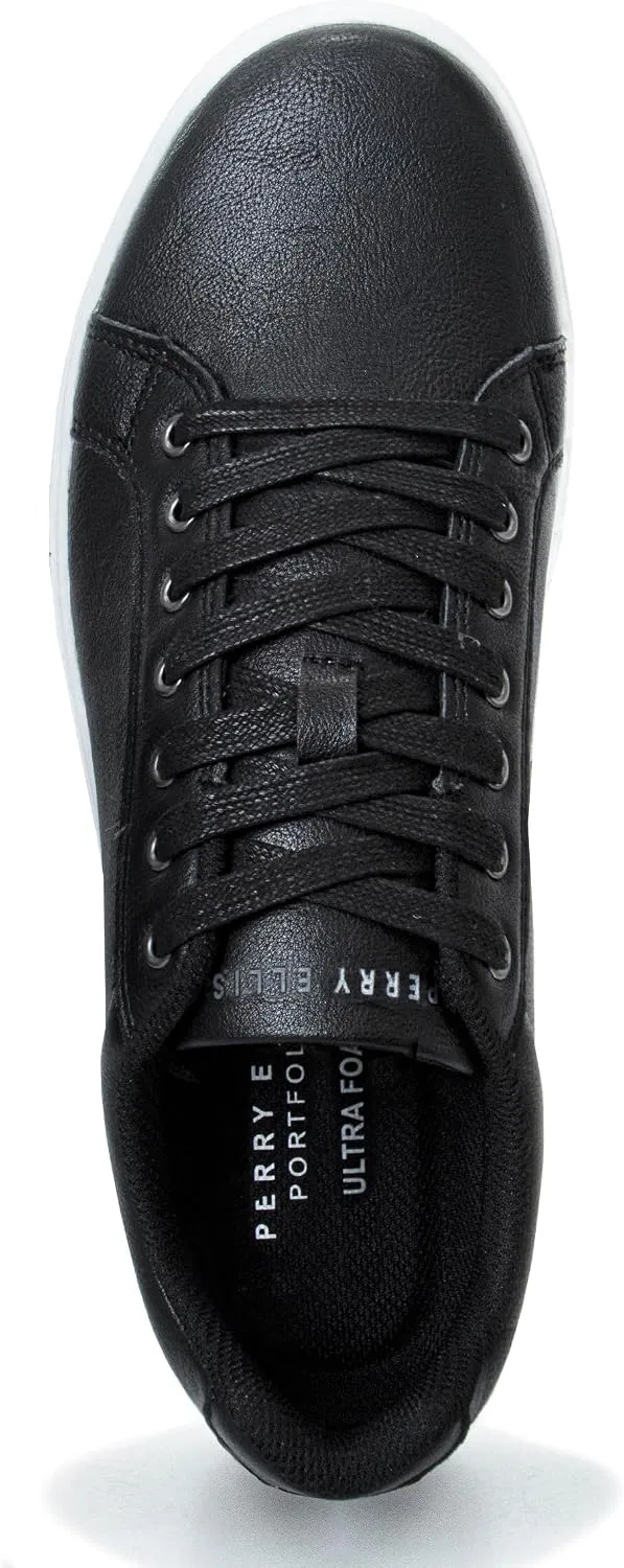 Детские кроссовки на шнуровке Perry Ellis, Black — фото 2