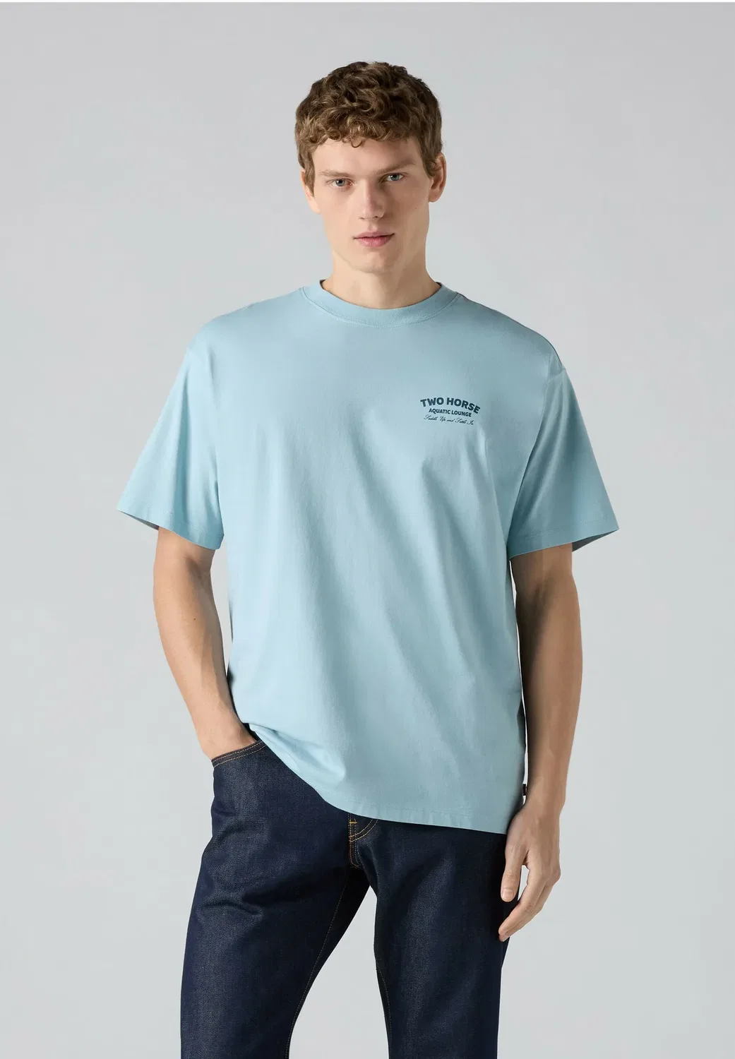 Футболка с винтажным принтом - базовая футболка Levi'S, Lse Batwing Badge Ca - Blues- — фото 3