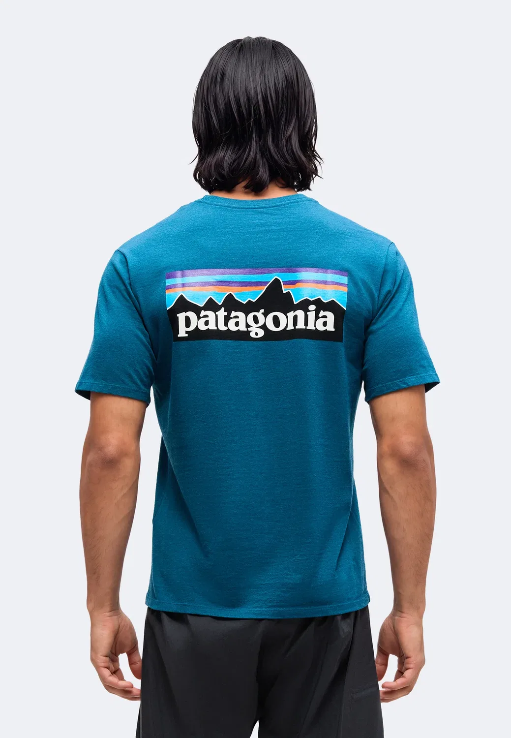 Футболка с логотипом P-6 - принт Patagonia, Glacial Blue