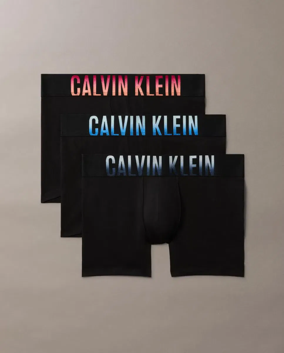 Комплект из 3 длинных боксерских трусов - Calvin Klein - черные