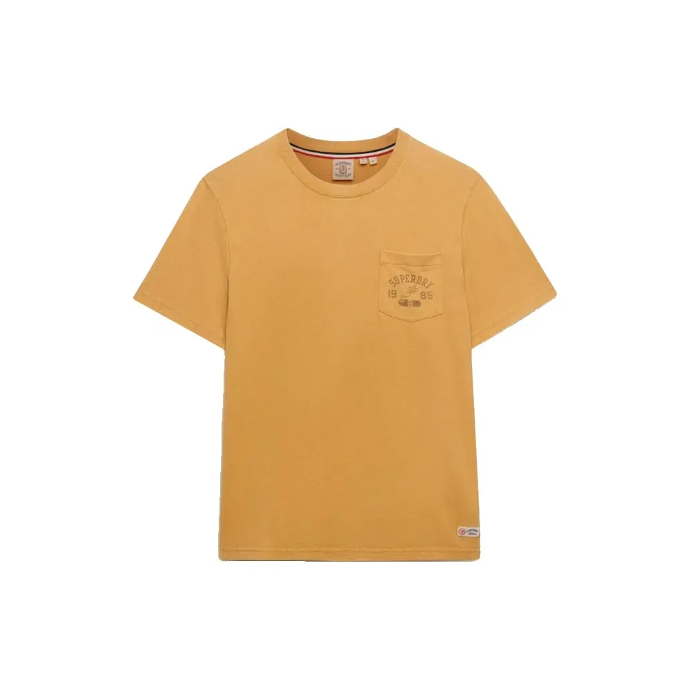 Футболка с коротким рукавом Superdry Vintage Prep Pocket Relaxed Fit, желтый — фото 3