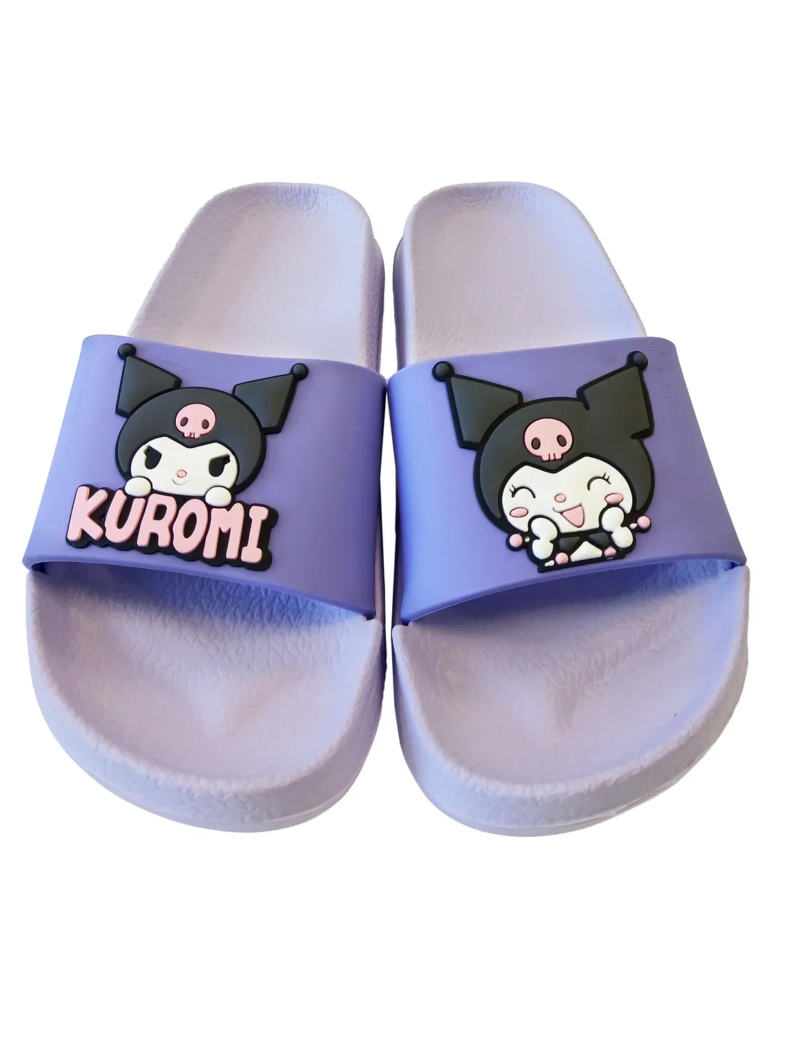 Сланцы для купания с 3D-дизайном Kuromi Hello Kitty, фиолетовый