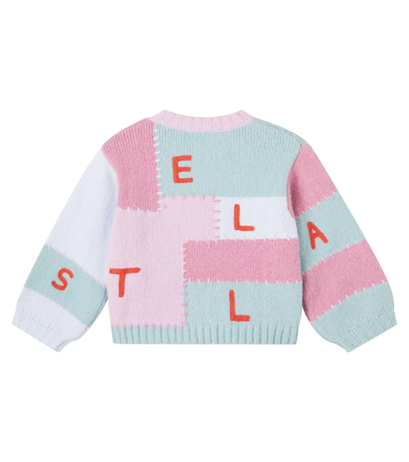 Свитер в стиле пэчворк с логотипом Stella Mccartney Kids, мультиколор — фото 3