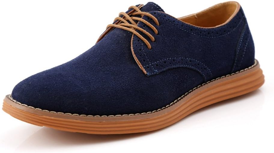 

Мужские классические современные оксфорды ChicWind с шнуровкой из кожи, темно-синий