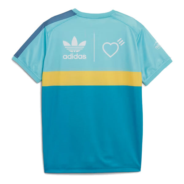 Футболка с рисунком, созданным человеком Adidas, синий — фото 2