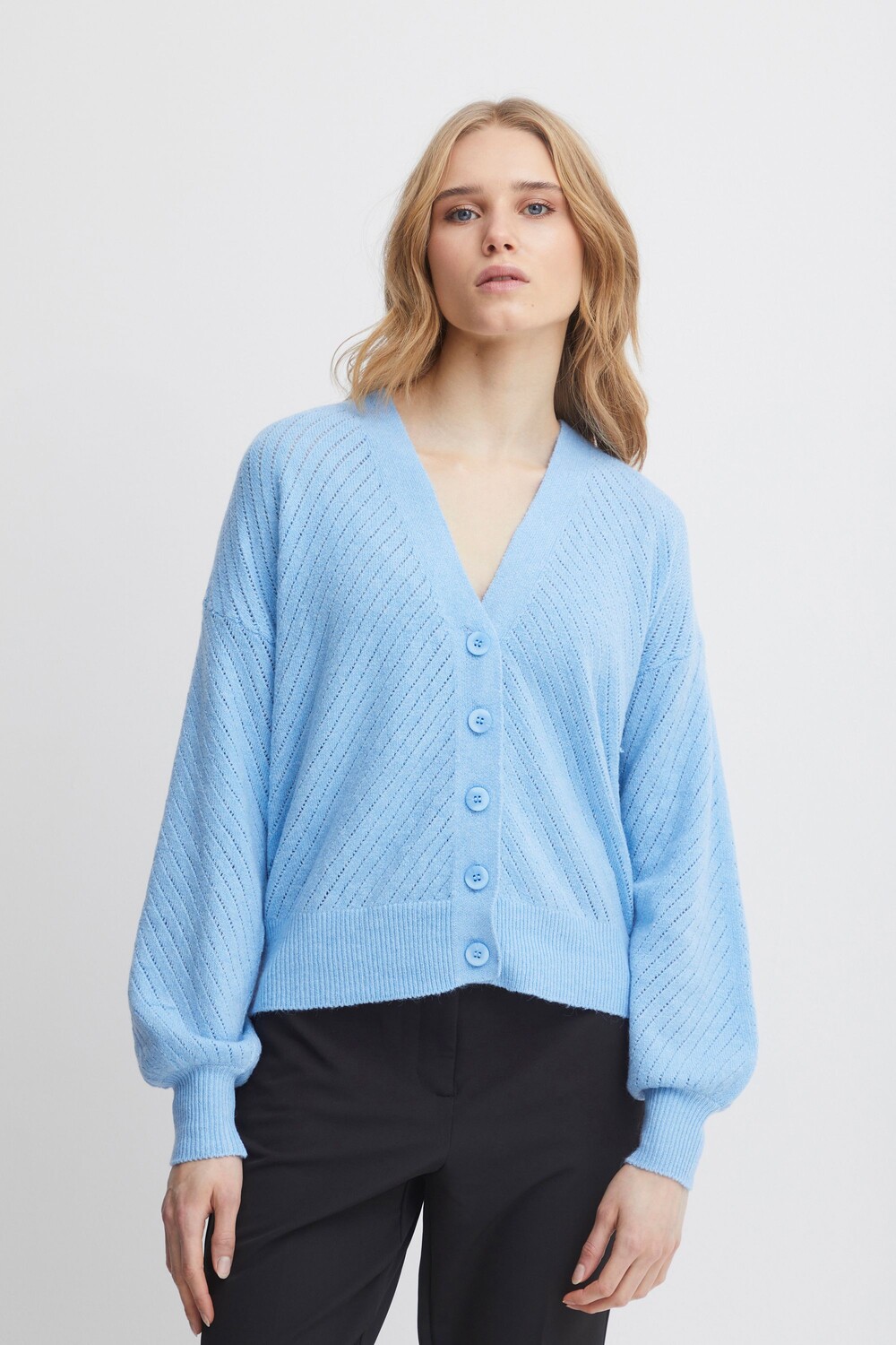 

Кардиган ICHI Strickjacke IHALPA CA11 20118309, синий